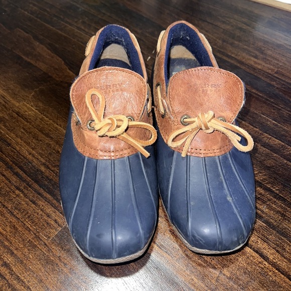 Sperry Shoes - Sperry TopSider Cormorant STS94869 Brown Blue Slip-On Duck Boots Women's Size 7